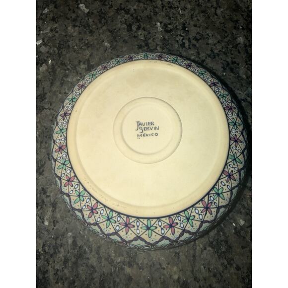 Javier Servin Mexico Talavera Soup Serving Bowl w/ Ladle & Underplate - Picture 3 of 12